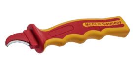 Nož za skidanje izolacije dužina 190 mm sa fiksnim kukastim sečivom, zaštitnom kapicom, ergonomska višekomponentna drška, izolacija 1000V DIN EN/IEC 60900 NWS